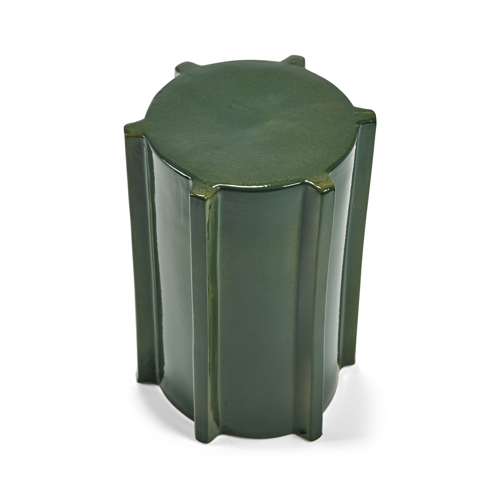 03 DARK GREEN PAWN sidebord, grøn, keramik, højde 44,5 cm – Serax