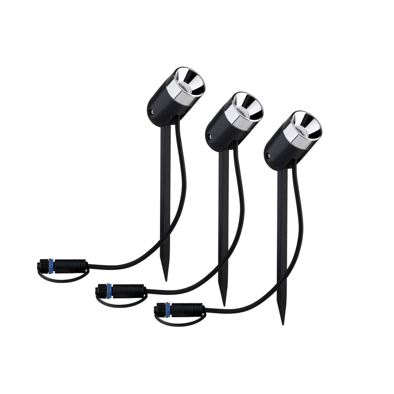 Plug & Shine 3 LED Tuinlamp Pike IP65 Anthracite - Paulmann