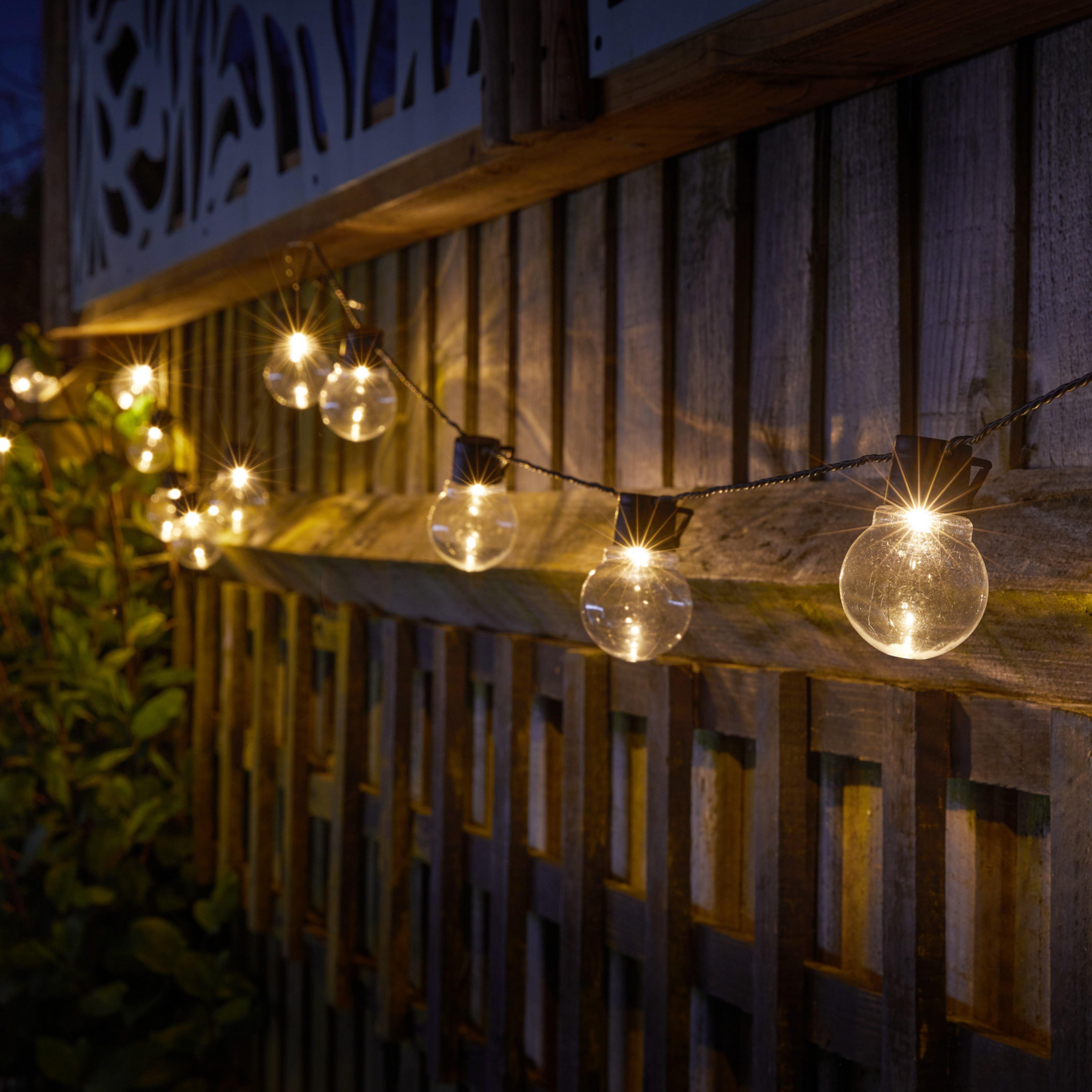 LED solární světelná řetěz GloBulb, 20 žárovek, IP44