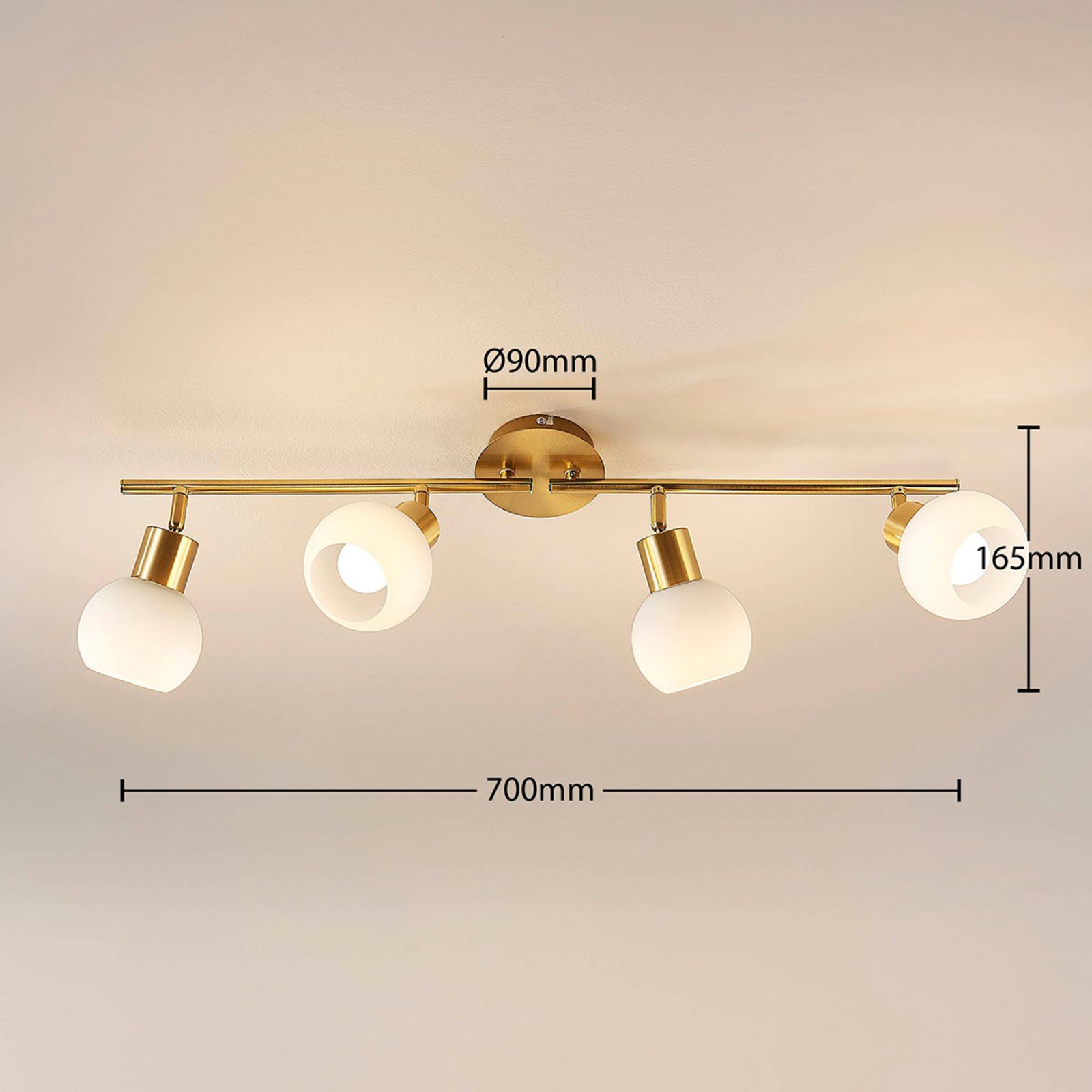 Eleina 4 Plafond Brass - Lindby