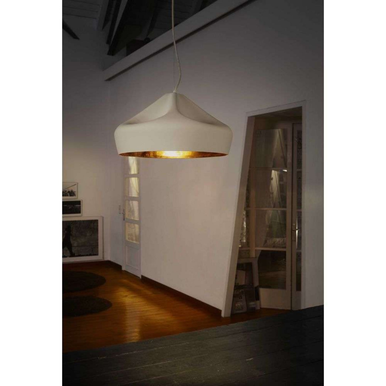 Pleat Box 47 Taklampa E27 Ocher/Vit MARSET - Matsal - Keramik