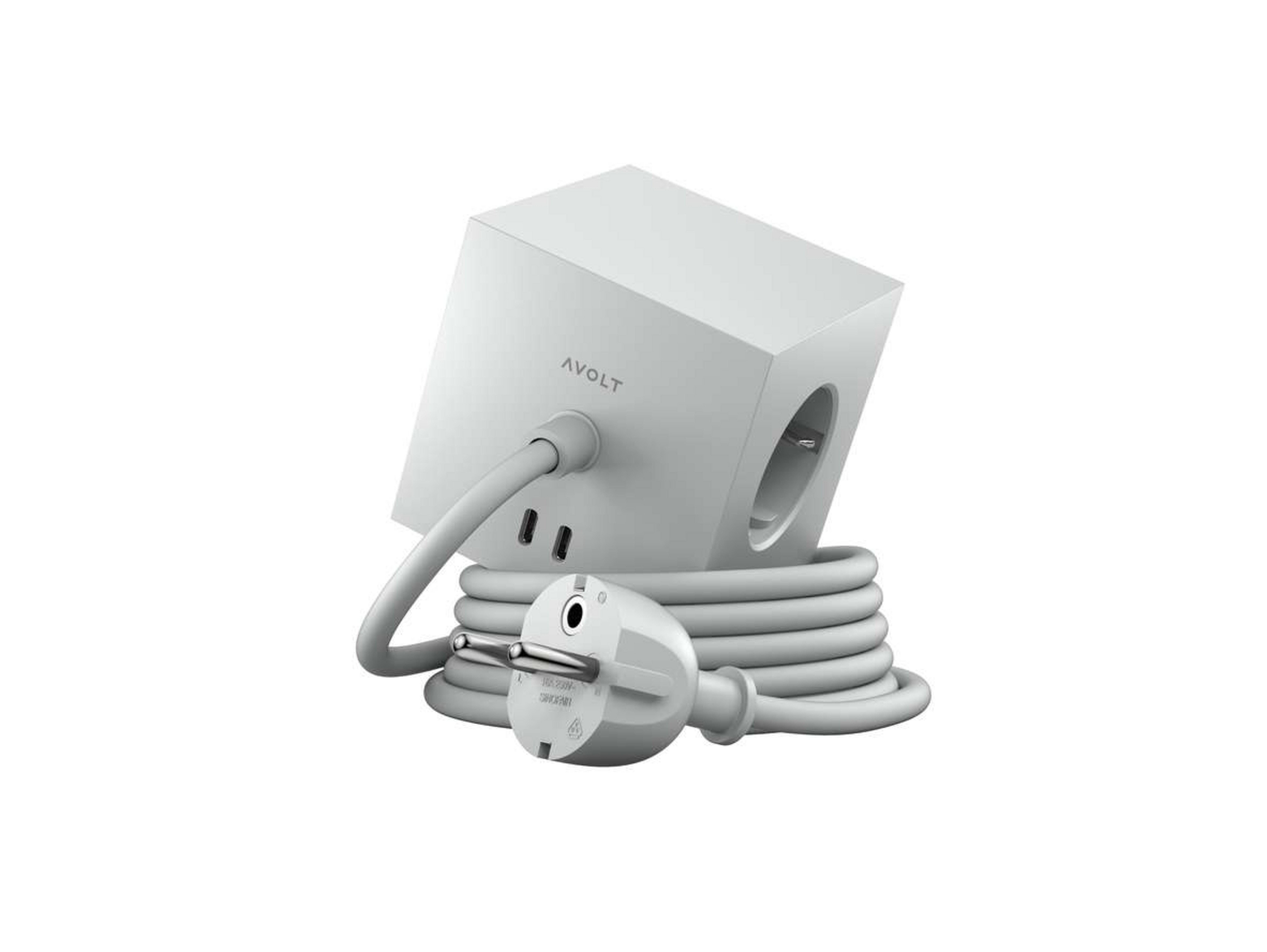 Presa Square 1 Magnetic grigio 3 m 3 x Schuko 2 x USB - Avolt