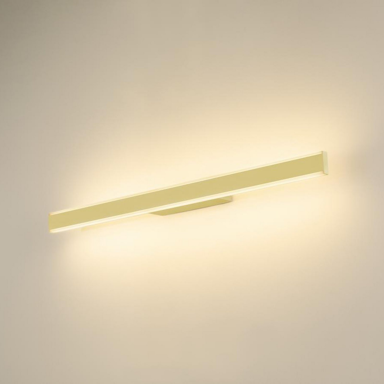 SLV LED стенна лампа за баня One Linear, 70 см, месингов цвят