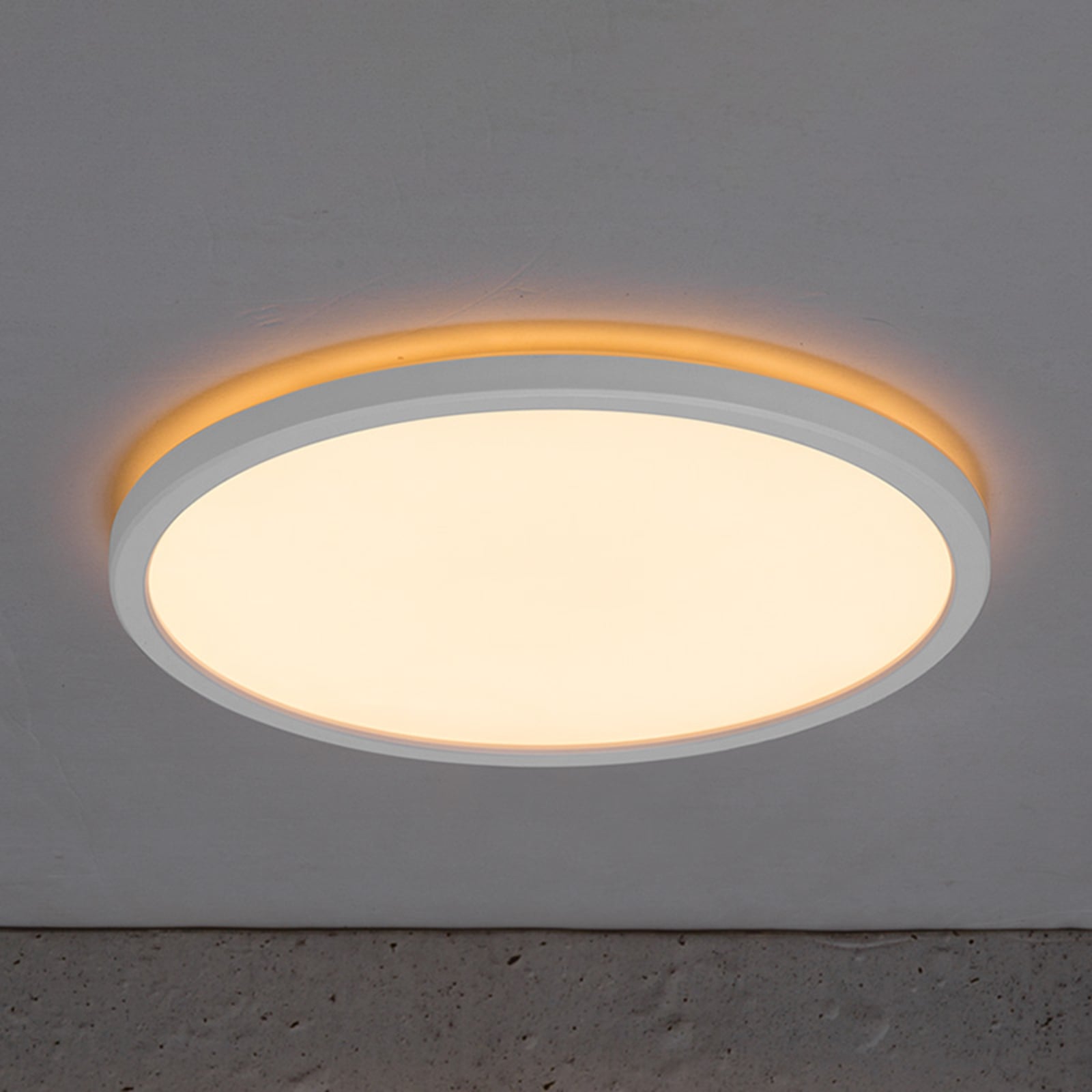 Nordlux LED ceiling light Bronx 2,700 K, Ø 29 cm, for Living / Dining Room, plastic, metal, 18 W, energy efficiency: A+, H: 2.3 cm