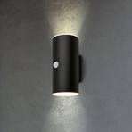 Utendørs vegglampe 3787015, svart, sensor, opp/ned