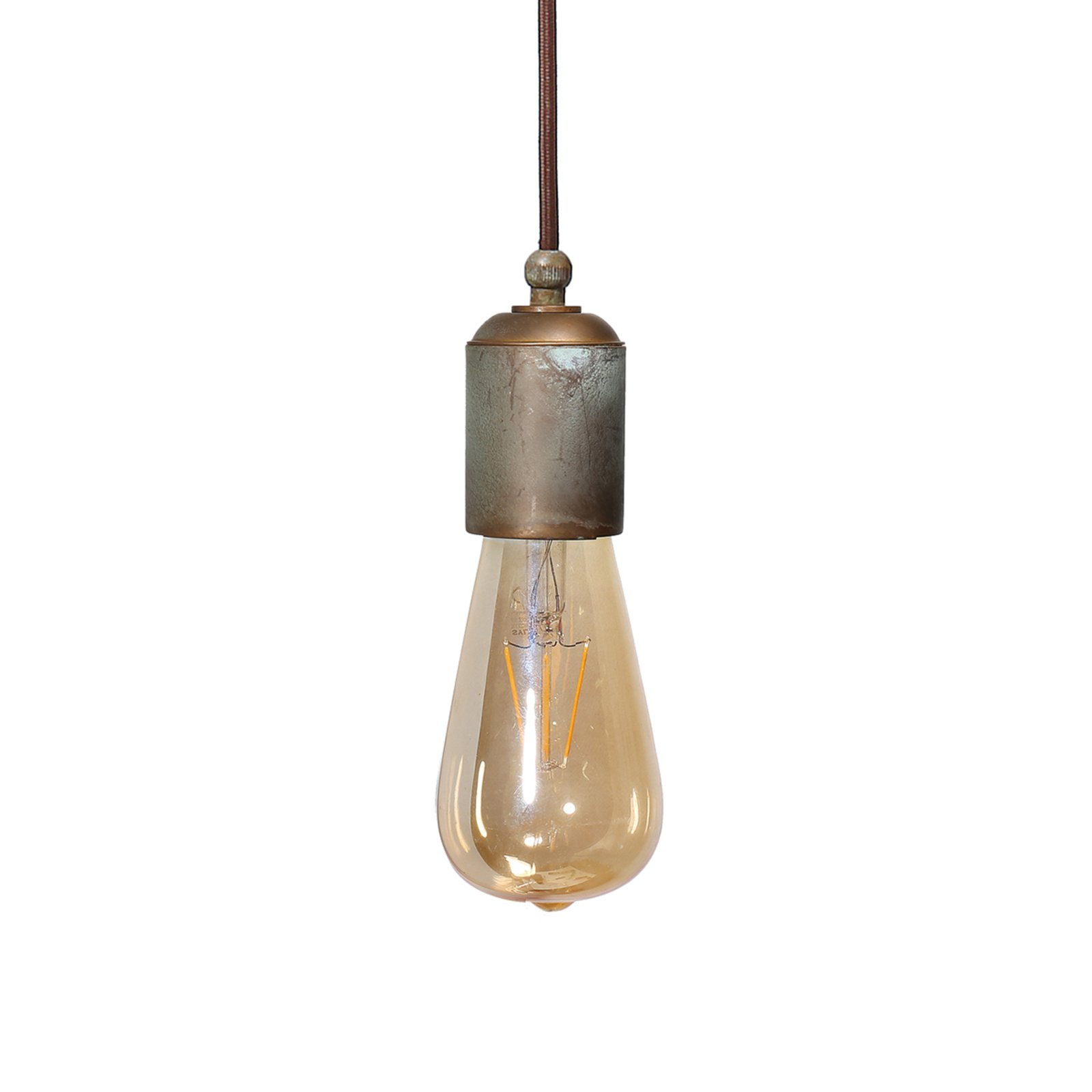 Allen pendant light, antique brass, 1-bulb