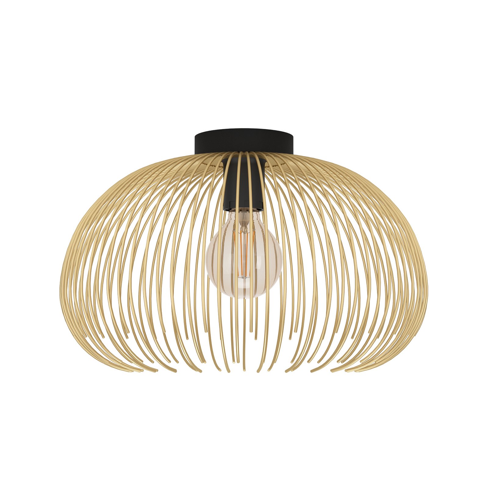 Deckenlampe Venezuela, Schirm aus goldenen Stäben