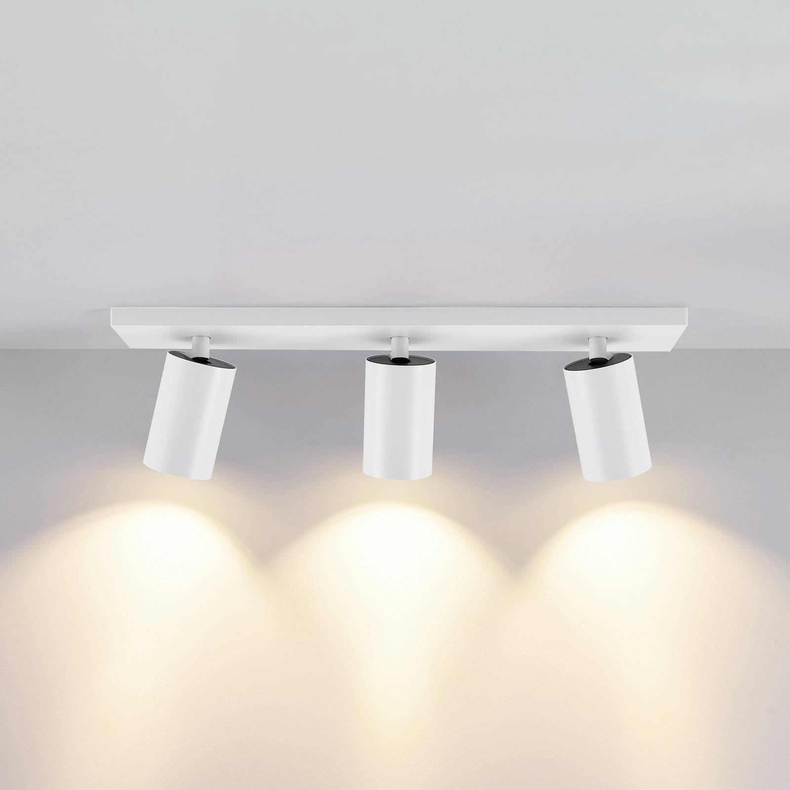 Deckenspot CAN TILT, weiß, 48 x 9 cm, 3-flammig, Metall GU10 günstig online kaufen