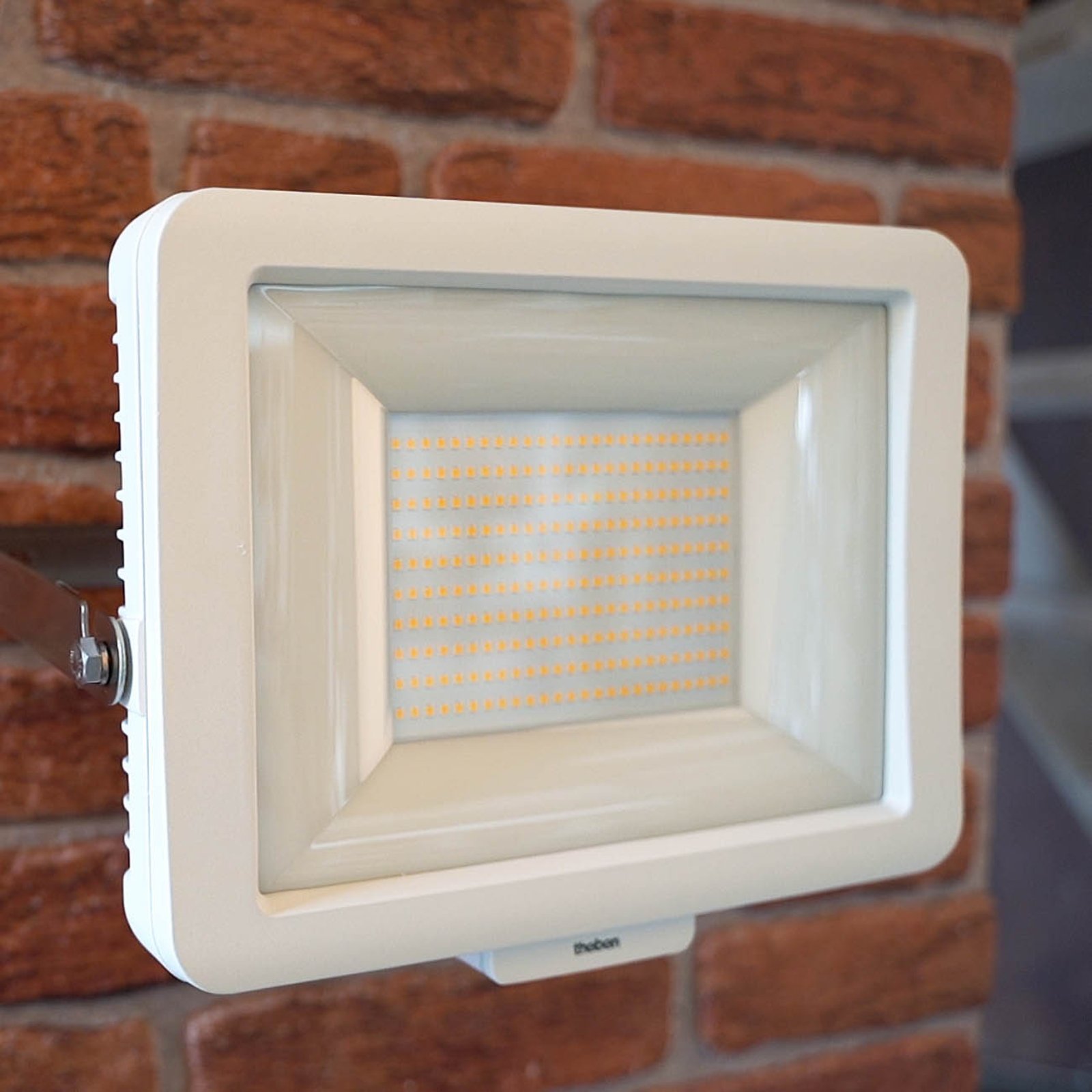 Theben foco exterior LED theLeda B100L W, blanco, 3000K, 100 W