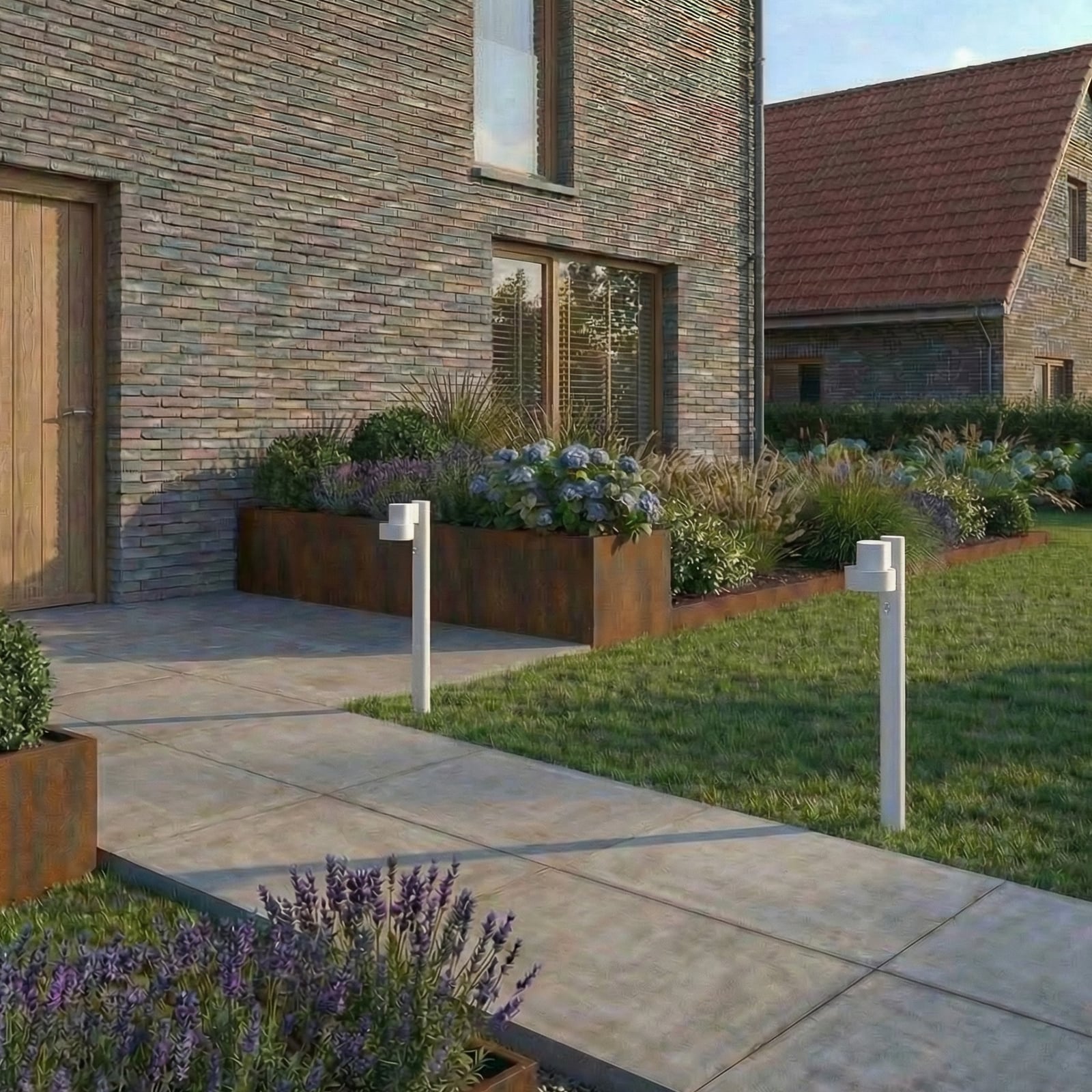 Elune LED-veilampe, grå, sensor, IP44, høyde 77 cm – Lucande Elune LED-veilampe, grå, sensor, IP44, høyde 77 cm – Lucande