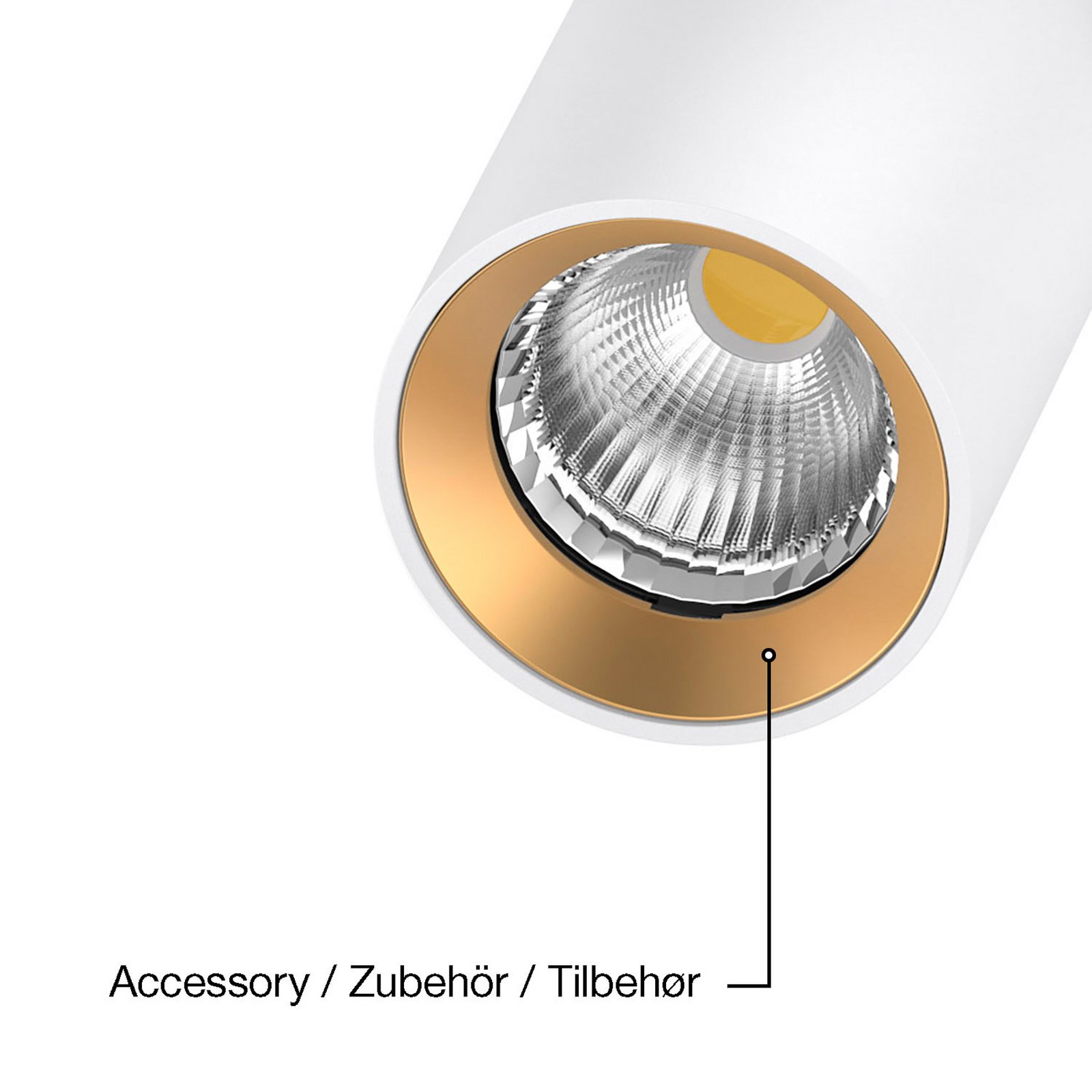 SLC LED-indbygningsspot ART, 1 lyskilde, hvid, 3.000 K, aluminium