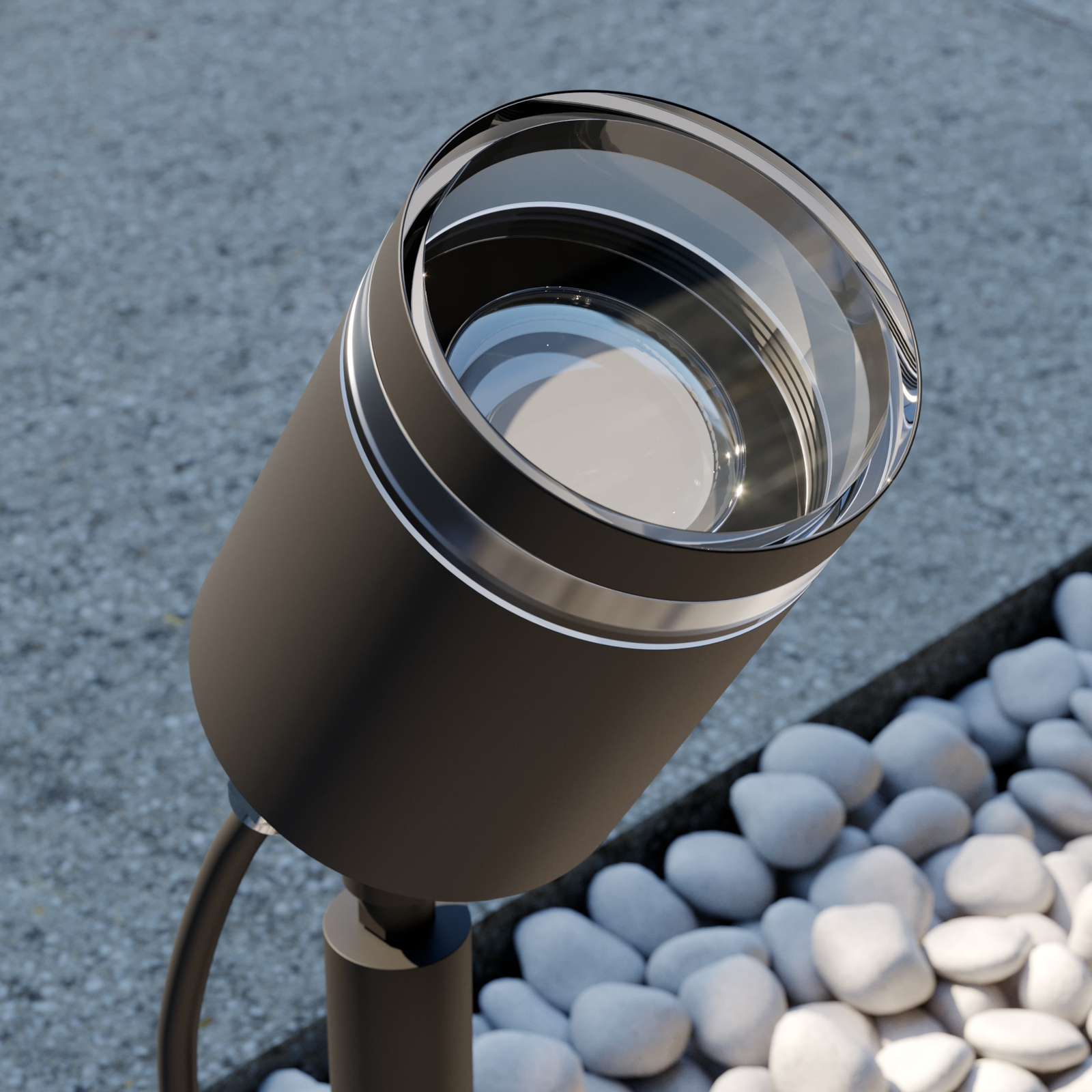 Margrit Outdoor Spot w/Spike Dark Grey - Lindby