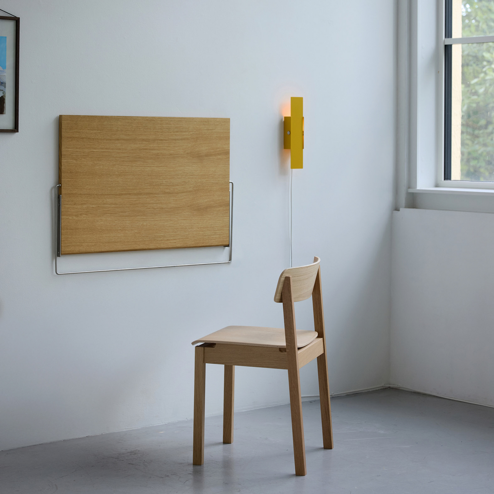 Table pliante murale Fold-out Desk, bois clair, 90 cm, chêne - Moebe Table pliante murale Fold-out Desk, bois clair, 90 cm, chêne - Moebe