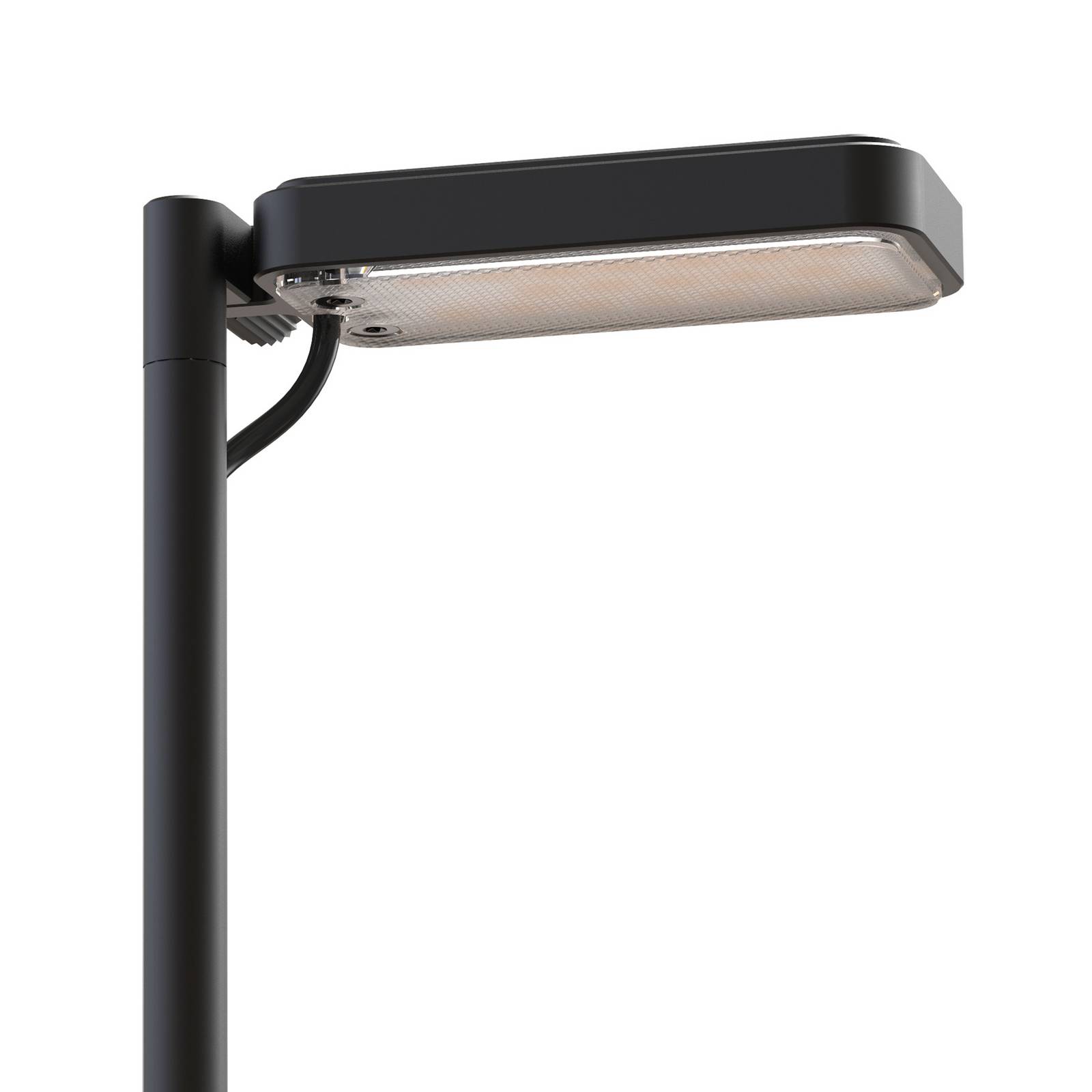 Luceplan Słupek ogrodowy LED Flia, wysokość 75 cm, czarny, tworzywo sztuczne