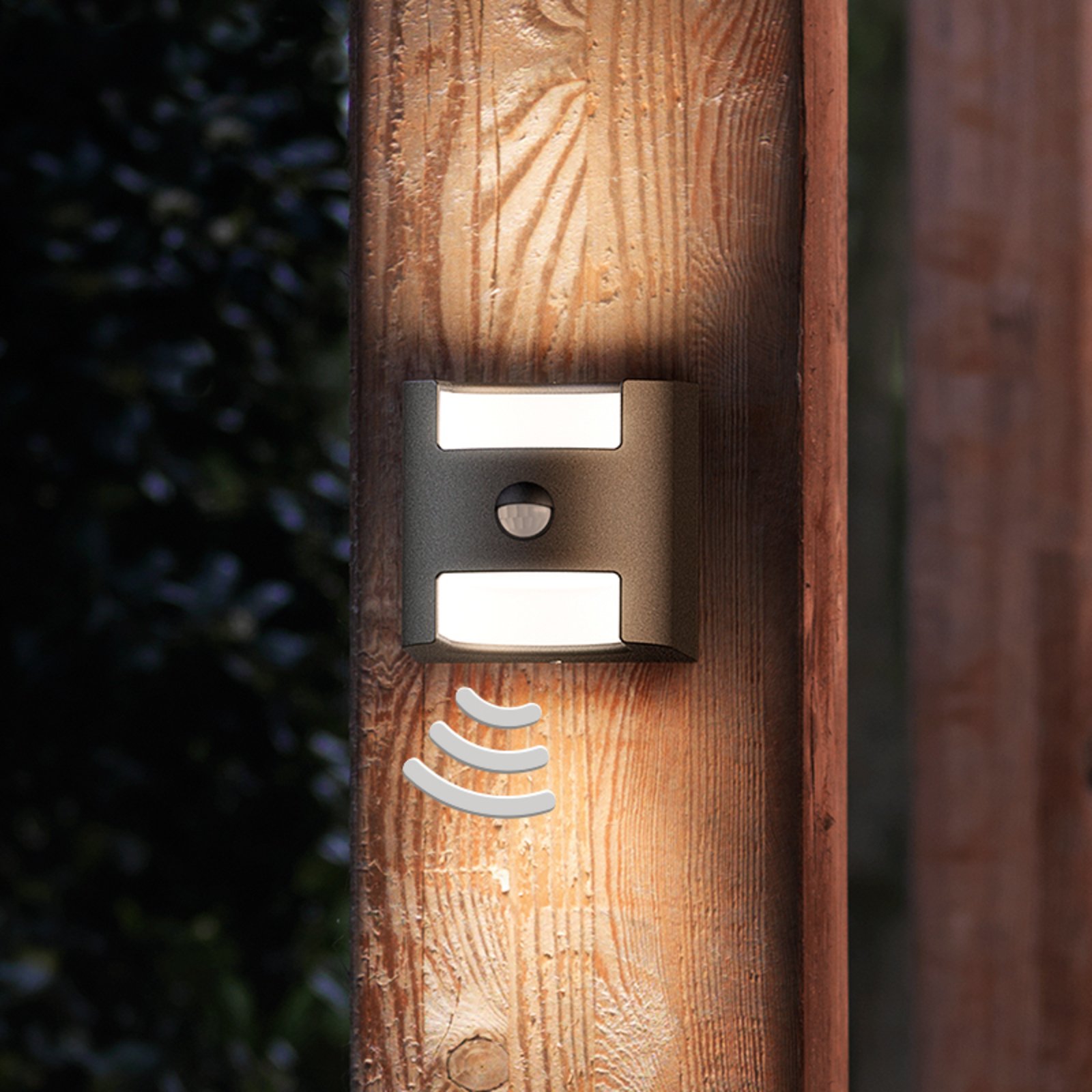 Grass - sensor wall lamp in anthracite with LED