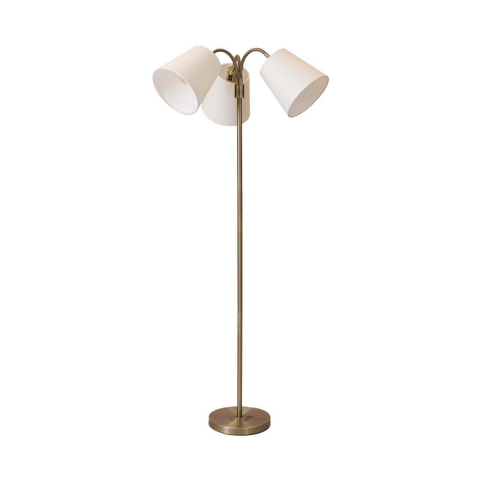 Lampa stojąca Amy, złoto-biała, 3-punktowa, wysokość 150 cm, E27