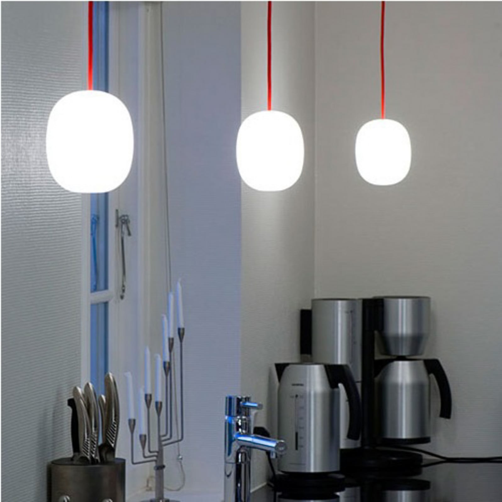 SuperEgg 200 Taklampa R&ouml;d Piet Hein - Matsal - Glas