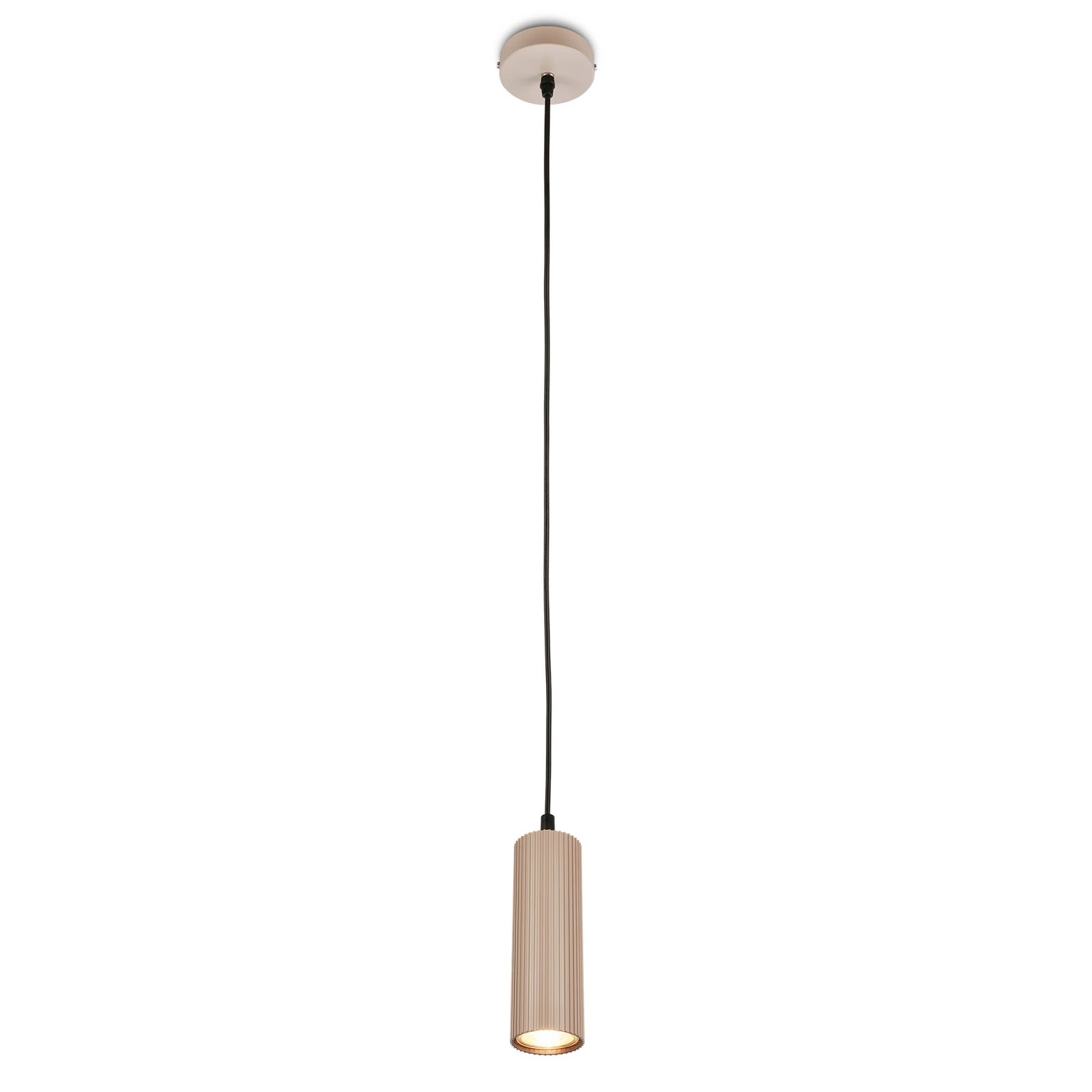 Pakabinamas šviestuvas „Ida“, smėlio spalvos, 1 lemputė, Ø 10 cm, GU10