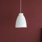 Dyberg Larsen hanging light Milano, Ø 19 cm, white glossy