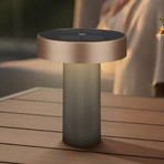 LED-batteridriven solcellsbordslampa Poga, antracit/brons, IP44