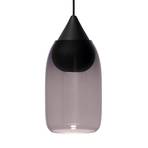Mater Liuku Drop hanging lamp, black wood, violet