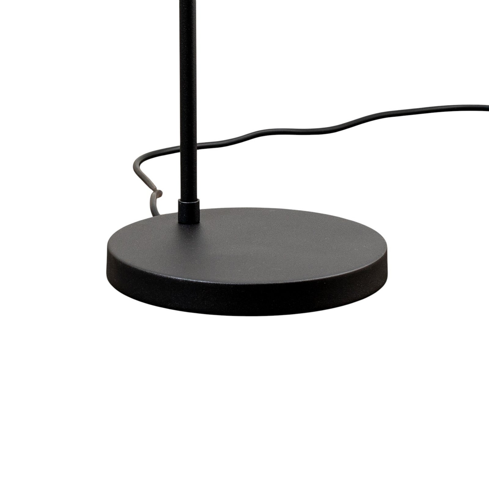 Lampe sur pied Emek 4081, noir, abat-jour or antique
