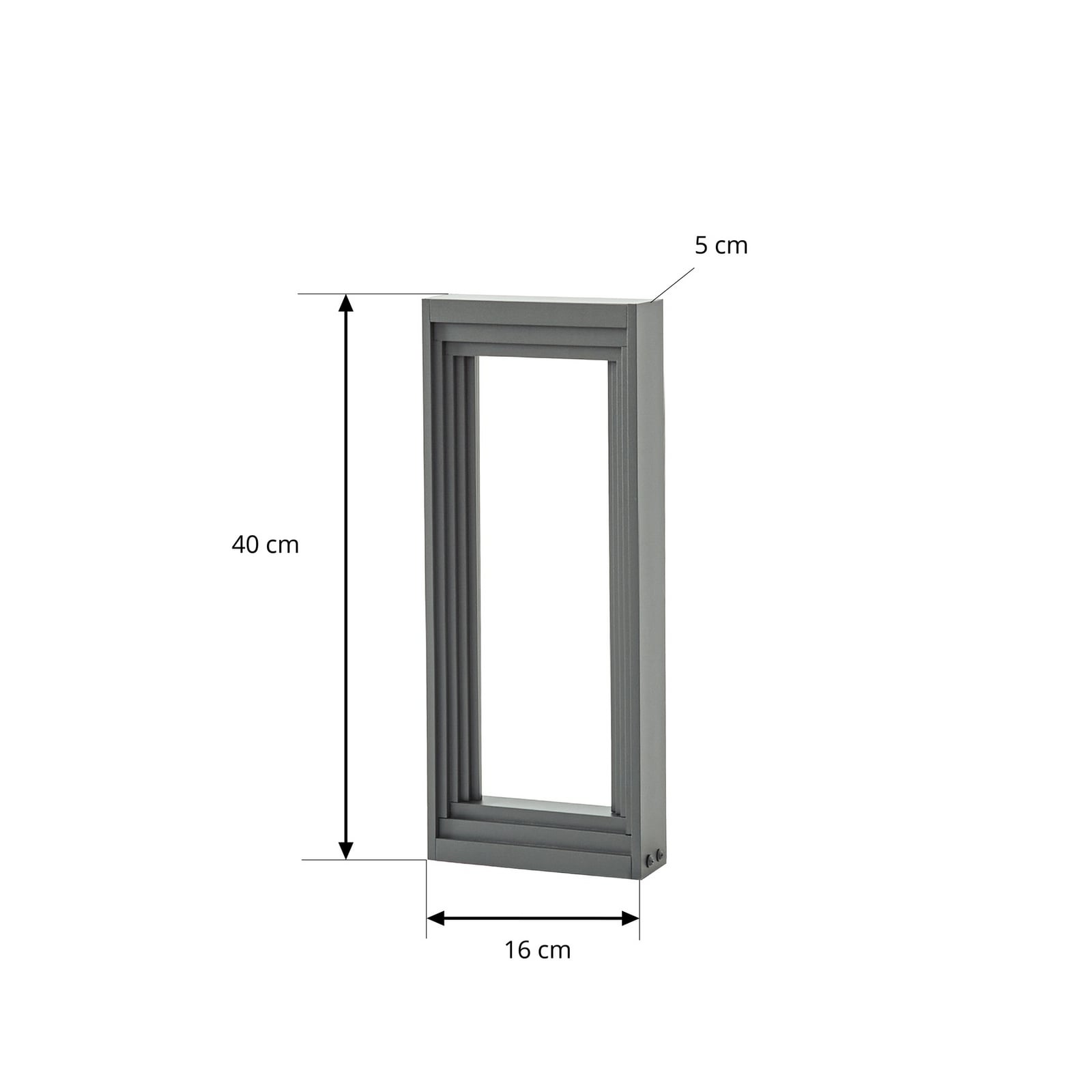 LED žárovka Ashkan, výška 40 cm, antracitová, IP65 - Lucande