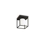 Ideal Lux φωτιστικό οροφής Lingotto, μαύρο, οπαλίσιο γυαλί, 1-φωτιστικό