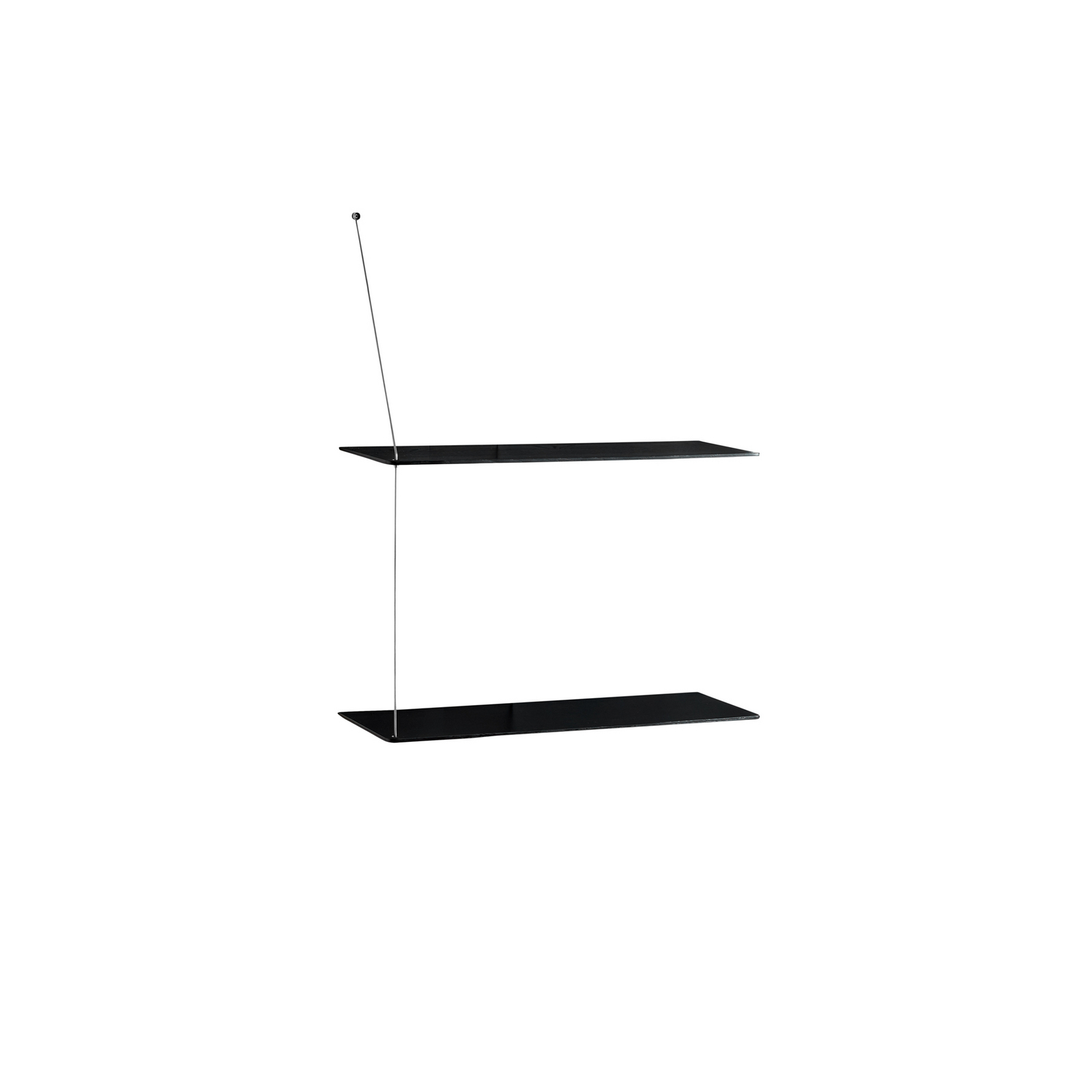 Étagère Stedge, longueur 60 cm, noire, chêne - Woud