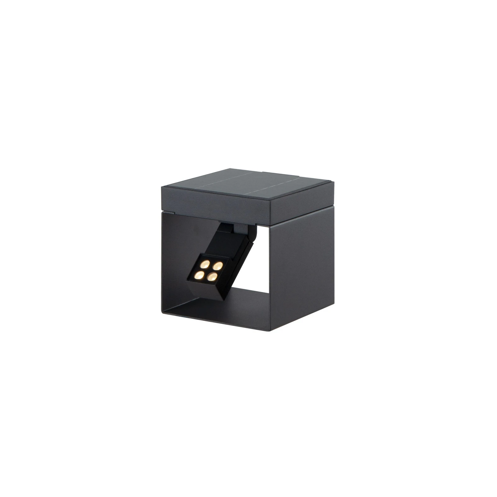 KLEWE LED ηλιακός προβολέας κήπου Alea ανθρακί 15 x 15cm IP65