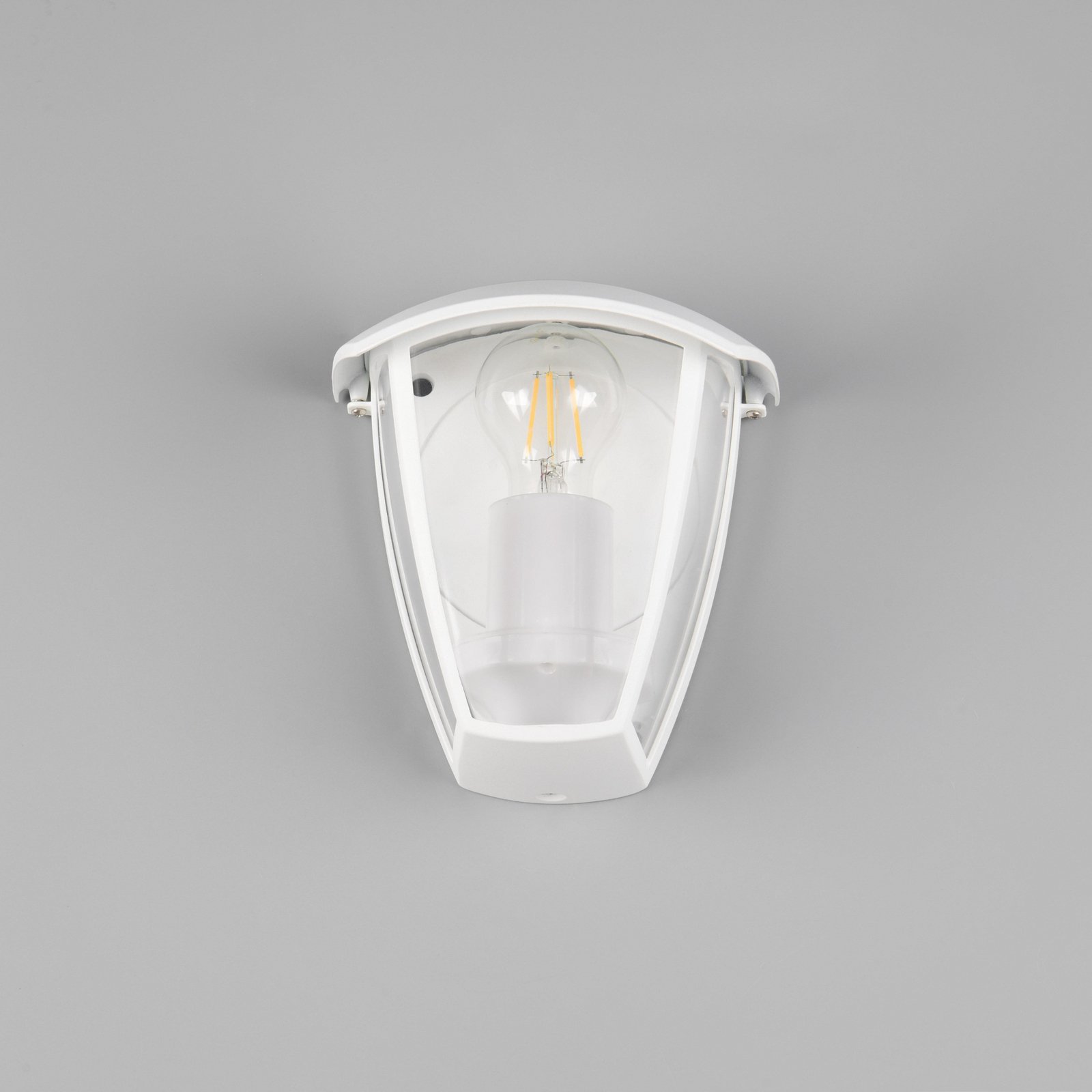 Candeeiro de parede exterior VENTA, branca, adjacente, altura 20 cm, IP44 Candeeiro de parede exterior VENTA, branca, adjacente, altura 20 cm, IP44