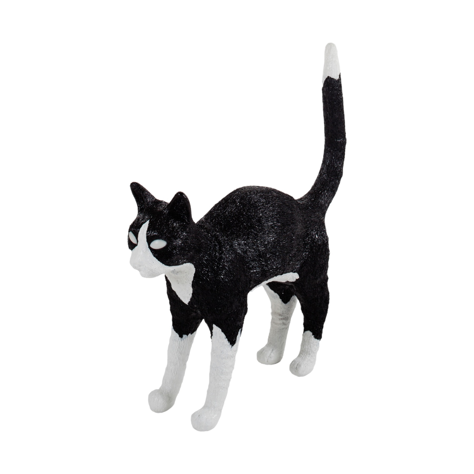 LED-koristepöytävalaisin Jobby The Cat, mustavalk.