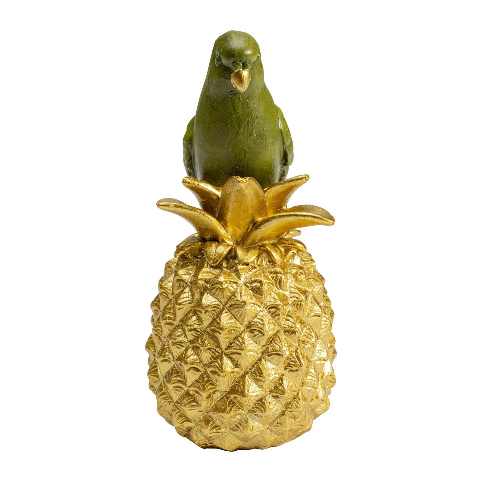 KARE decoratiefiguur ananas papegaai, polyresin, goudkleurig, groen