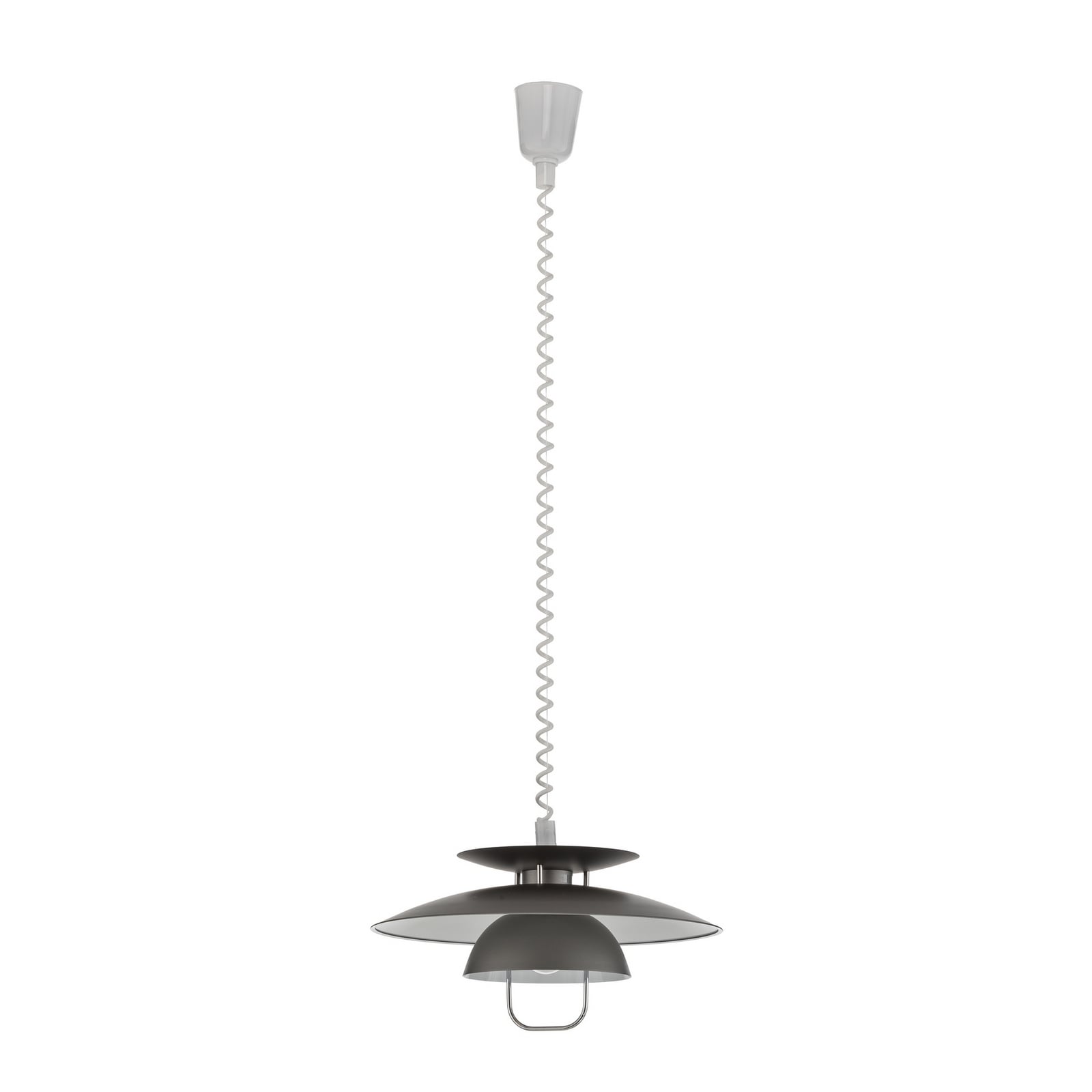 Lindby Hängelampe Nadija, grau, 43 cm, höhenverstellbar, E27 Lindby Hängelampe Nadija, grau, 43 cm, höhenverstellbar, E27