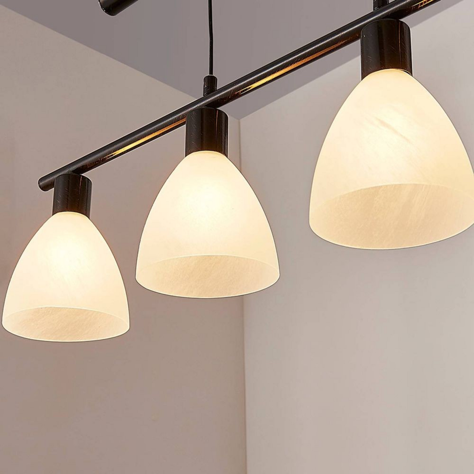 Simeon Taklampa White/Rust Brown - Lindby