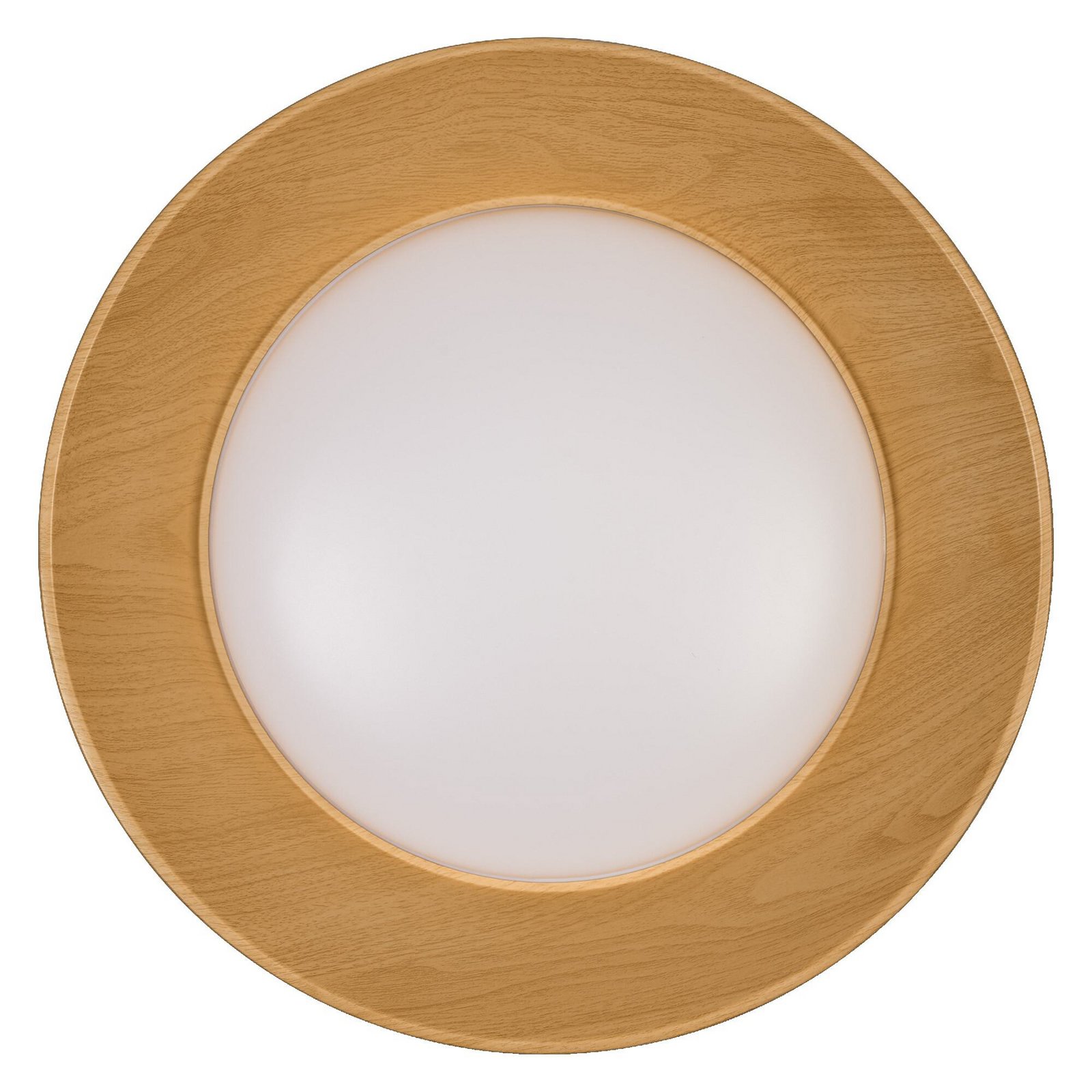 OSRAM LED stropna svjetiljka ORBIS ALVA, crna/dekor drveta, Ø 51 cm