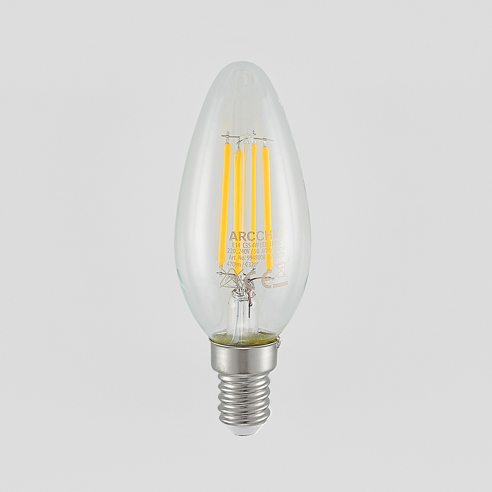 LED-filamenttilamppu E14 4W 827 3-vaihehimmen, 3x