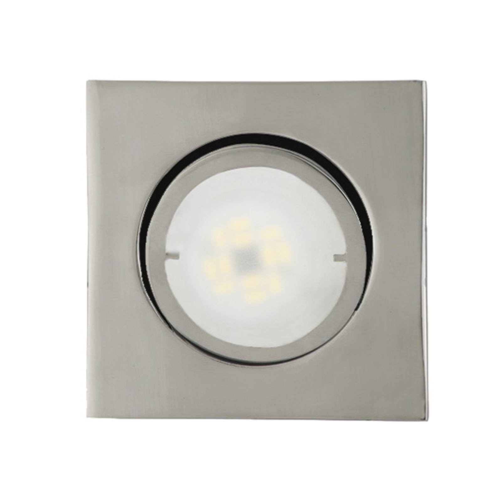 Busch Square LED recessed light Joanie, chrome, for Living / Dining Room, metal, 4.5 W, energy efficiency: A+, L: 8.2 cm, W: 8.2 cm