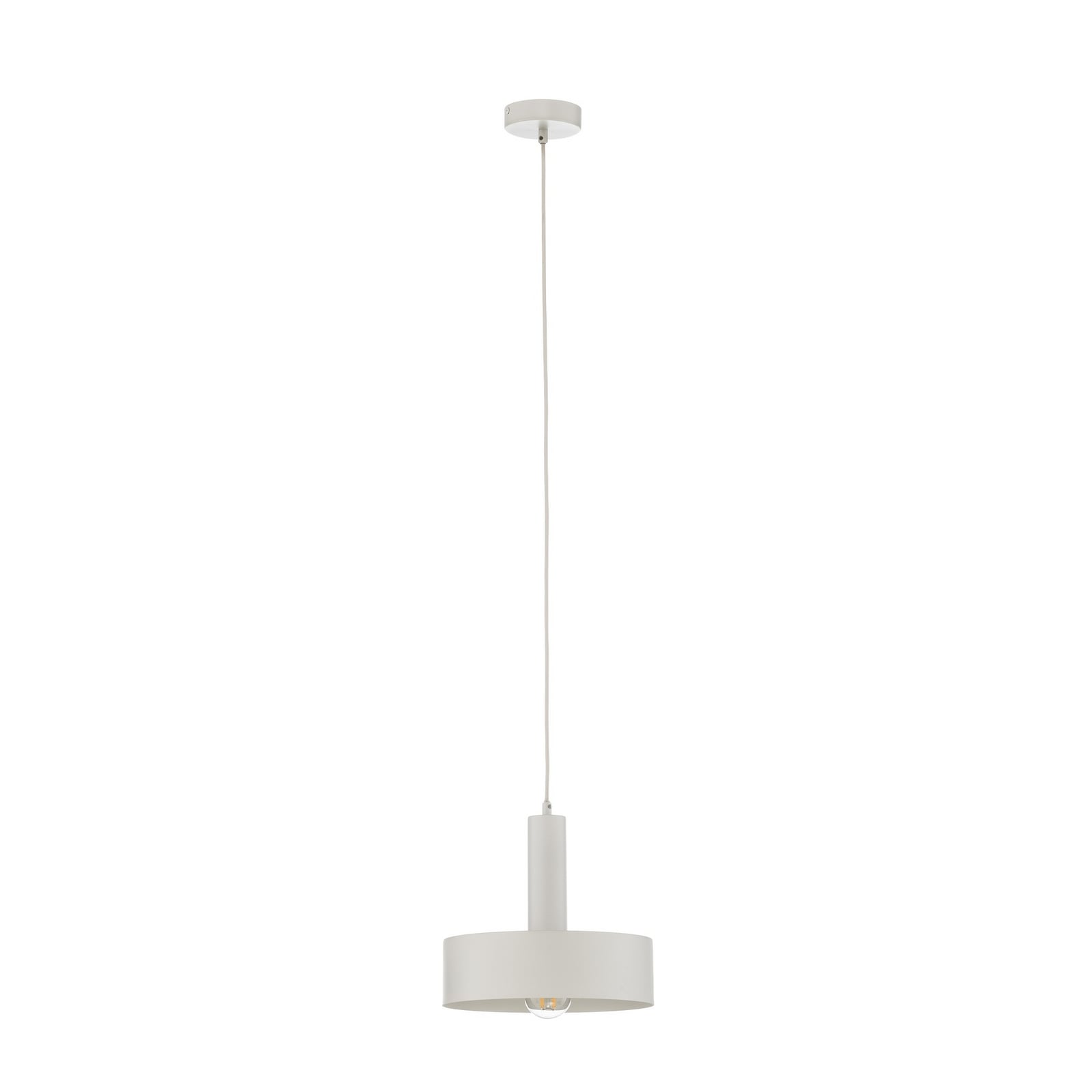 Vitrum round pendant light, white, cylindrical, Ø 27 cm