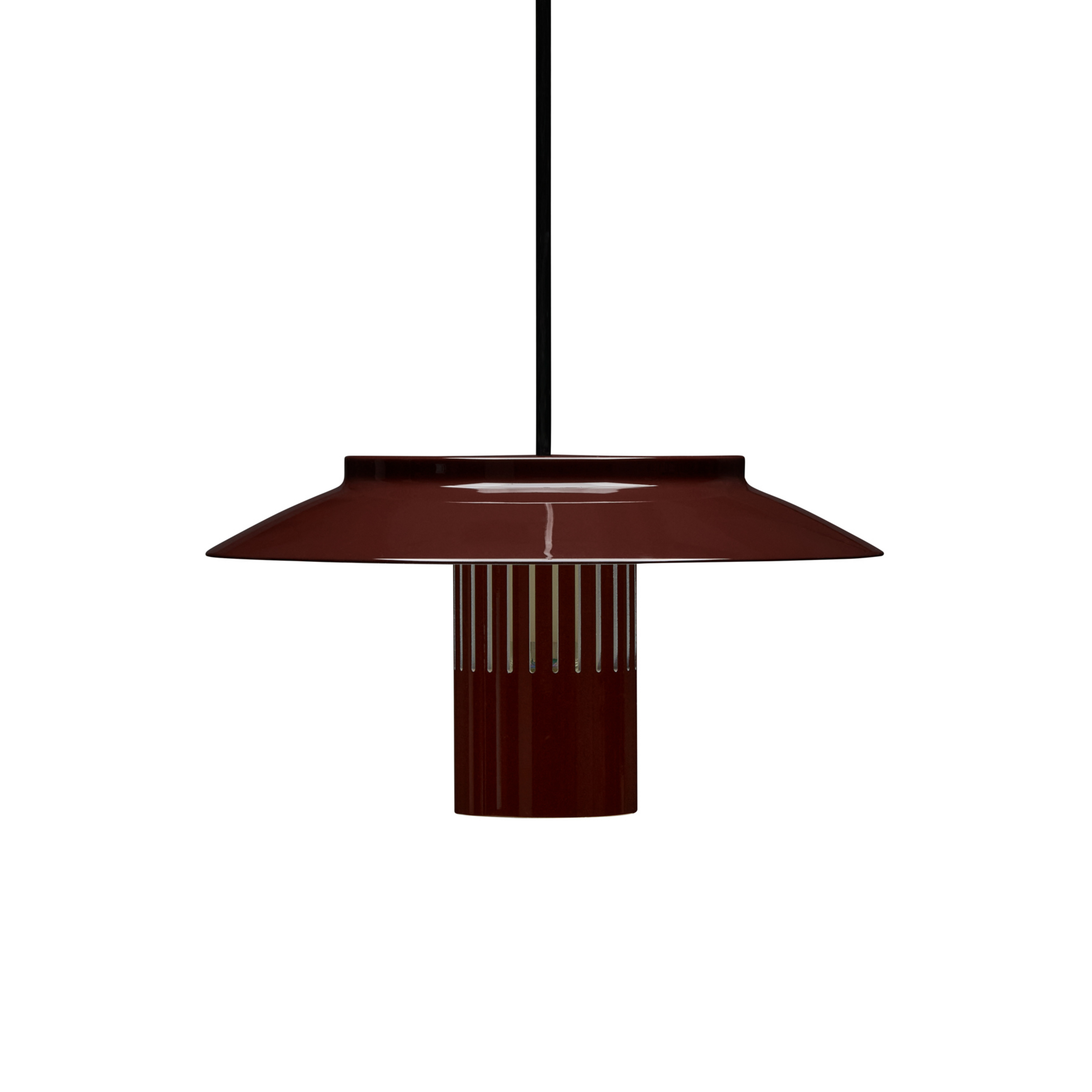 Lille 24 hanging light, dark red, aluminium, Ø 24 cm - Pholc