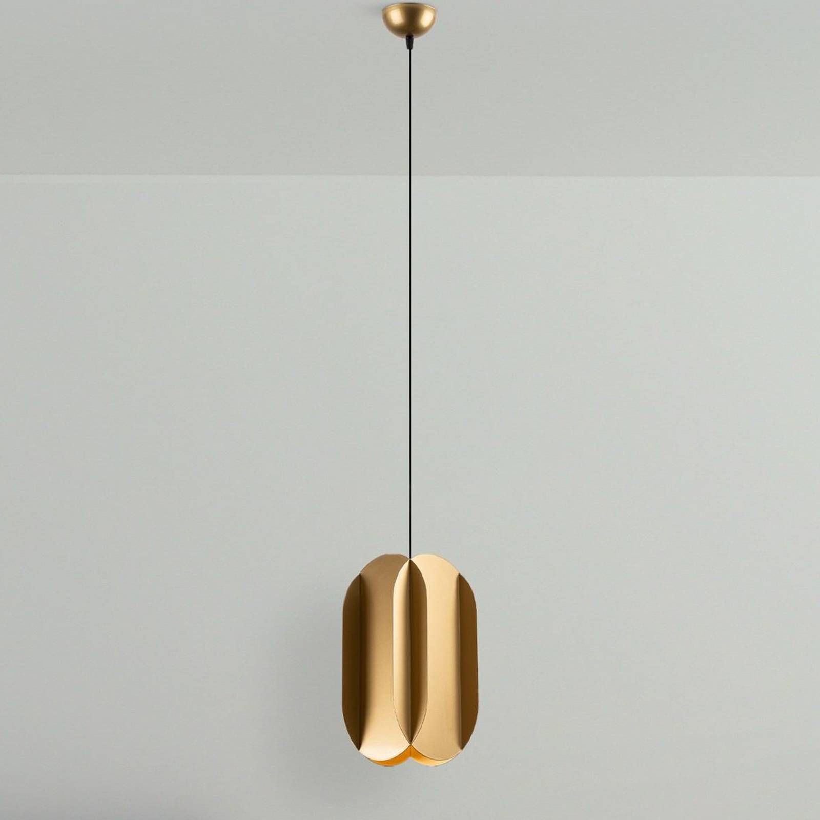 Hängeleuchte Corner, goldfarben, Höhe 35 cm, Metall, E27 günstig online kaufen