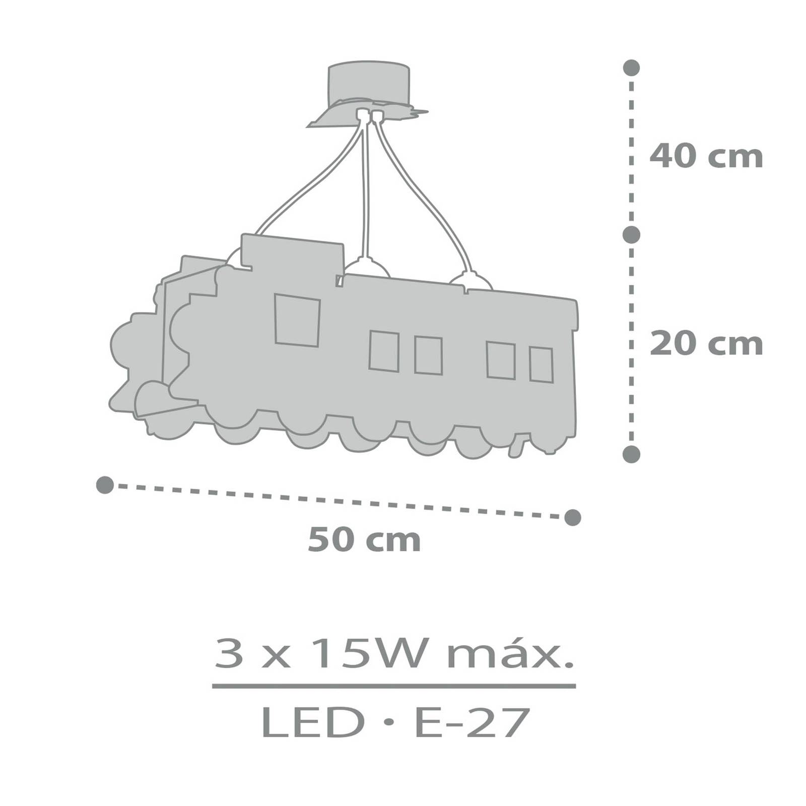 Lampa wisząca Dalber Night Train jako lokomotywa