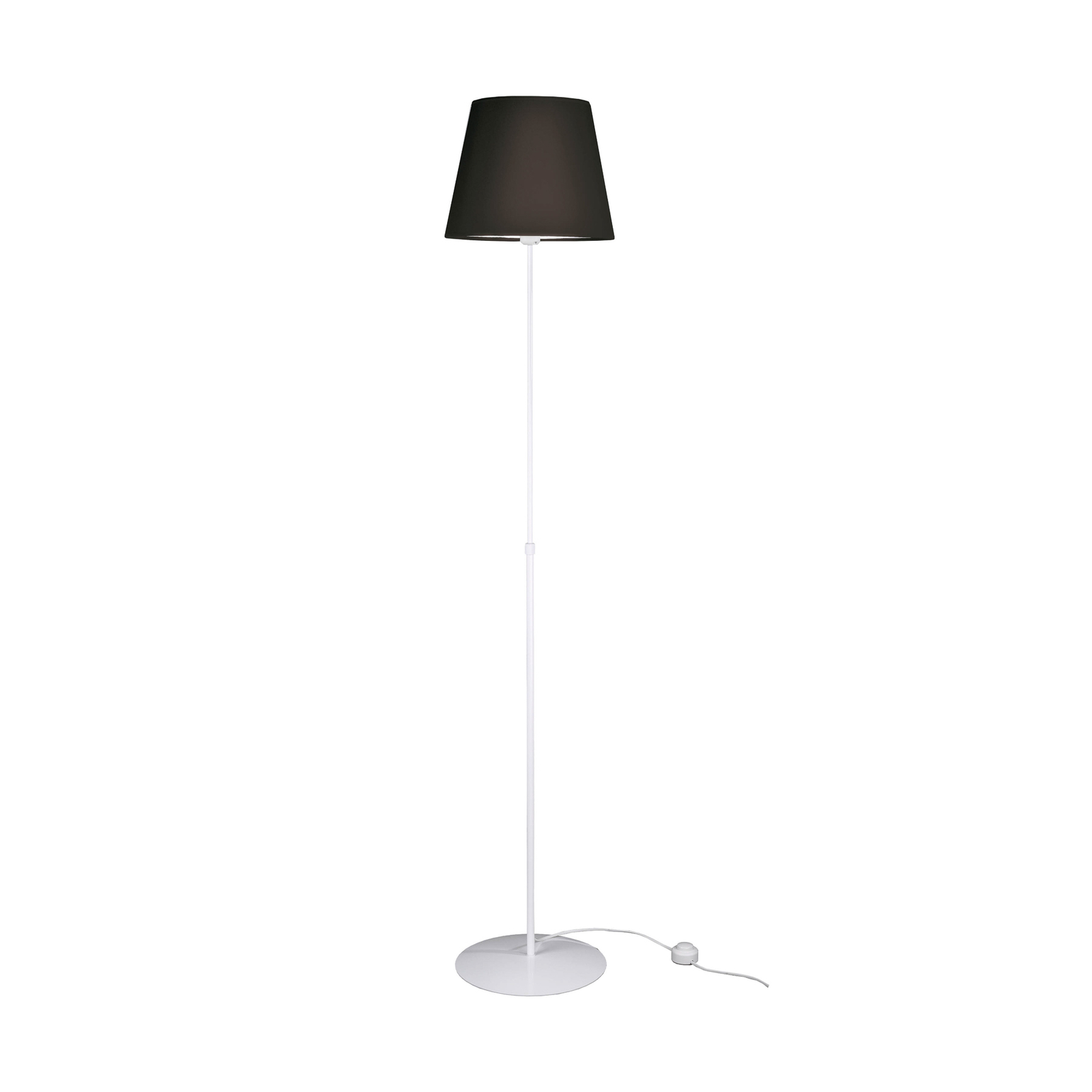 Aluminor Store gulvlampe, hvit/svart