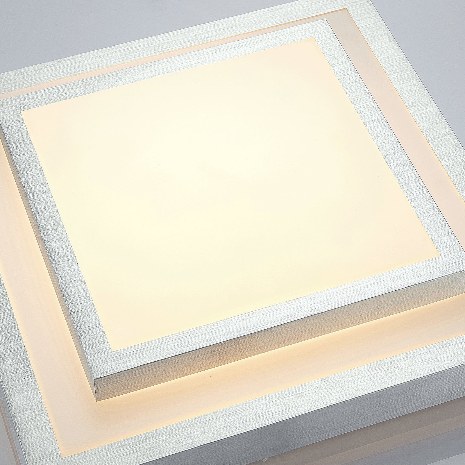 Lindby Mirco LED stropní světlo, hranaté, 37,5 cm