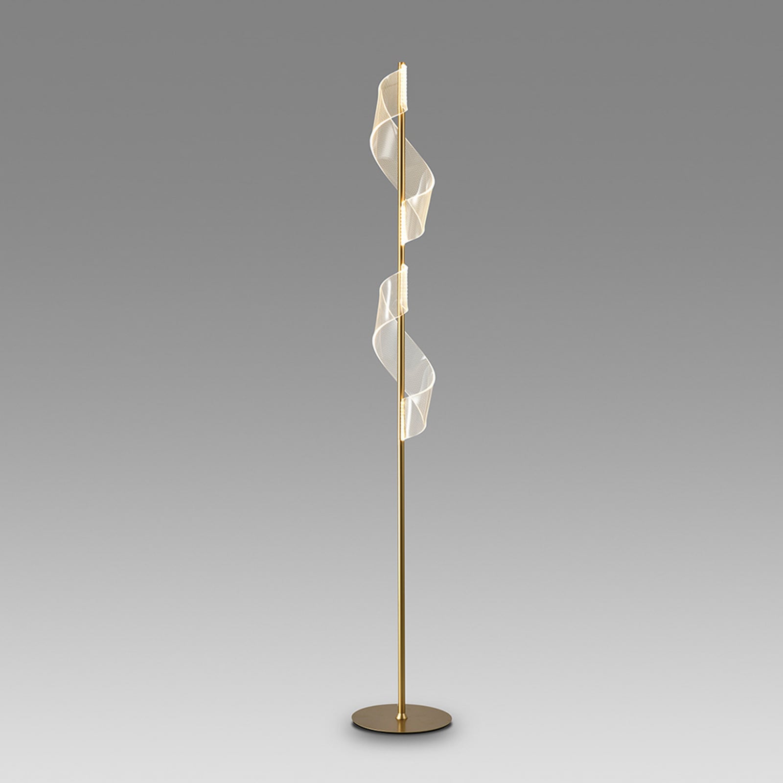 Podna svjetiljka Velas LED, zlatne boje, visina 160 cm, metal Podna svjetiljka Velas LED, zlatne boje, visina 160 cm, metal