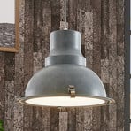 Concrete grey metal hanging light Percival