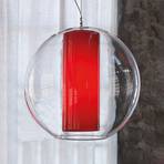 Modo Luce Bolla hængelampe i plast, rød Ø 60 cm