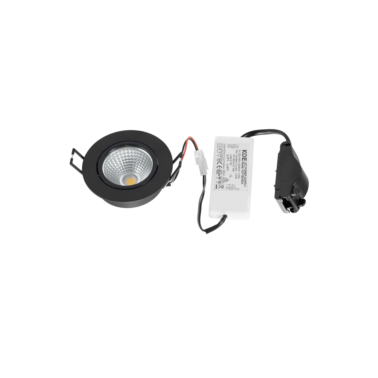 Zarik LED Spot encastré 4000K Noir - Arcchio