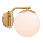 Wandlamp Grant met stekker, messing