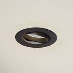 Prios Luce da incasso a LED Shima, nera, 7 W, 3000K, dimmerabile